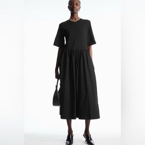 Gorgeous COS Contrast Panel Midi Dress NWOT